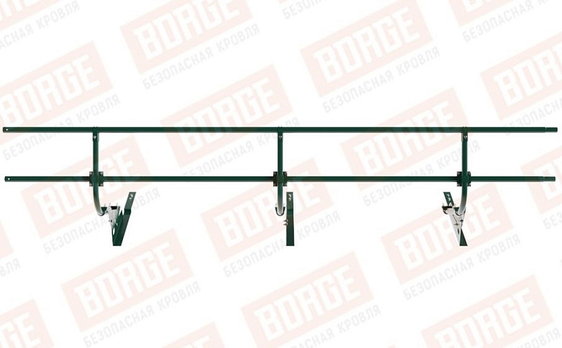 Кровельное ограждение Borge для черепичной кровли оцинкованное RAL 6005, 300*60 см