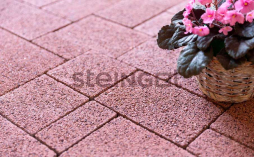 Плитка тротуарная Steingot Премиум, Бавария, дробеструйная обработка, Rosa Sardo, толщина 60 мм