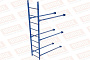 Лестница фасадная Borge (нижняя секция) оцинкованная RAL 5005, 2,7 м