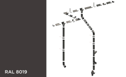 Водосточная система KROP PVC 75/63 RAL 8019