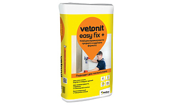 Цементный клей плиточный vetonit easy fix+, 25 кг