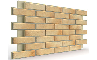 Термопанель на пенополиуретане (ППУ) с клинкерной плиткой BestPoint Retro Brick Salt 1166*616*65 мм