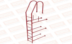 Лестница фасадная Borge (верхняя секция) оцинкованная RAL 3003, 2,7 м