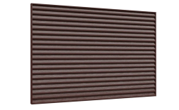 Забор-жалюзи Aquasystem PE RoofTop Шелк, Estet 60, RAL 8017, фактурная