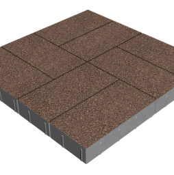 Плитка тротуарная SteinRus Грас Б.4.П.8, Antico, коричневый, 400*200*80 мм