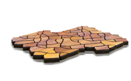 Плитка тротуарная BRAER Сан Тропе Color Mix Каньон, 982,5*1191,2*70 мм