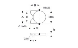 Хомут для дымохода Schiedel ICS 25 настенный раздвижной 50 мм, D 150/200 мм
