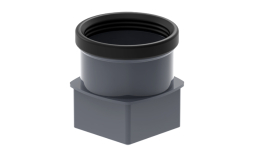 Муфта с уплотнителем для трубы 80*80/90 мм KROP UNI PVC/STAL, RAL 7016