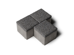 Плитка тротуарная Квадрат Б.3.К.8 гранит черный, 100*100*80 мм 