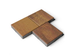 Плитка тротуарная Квадрат А.2.К.4 листопад гладкий осень, 200*200*40 мм