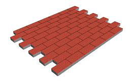Плитка тротуарная SteinRus Прямоугольник А.6.П.4 Native, красный, 200*100*40 мм