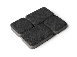 Плитка тротуарная Классико А.4.КО.4 стоунмикс черный, комплект 2 шт, толщина 40 мм