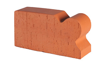 Печной кирпич радиусный полнотелый Lode Janka F20 гладкий, 250*120*65 мм