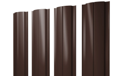Штакетник Полукруглый Slim 0,45 Drap TwinColor RAL 8017 шоколад