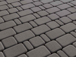 Плитка тротуарная Классико Б.4.КО.6 стандарт гладкий черный, комплект 3 шт, толщина 60 мм