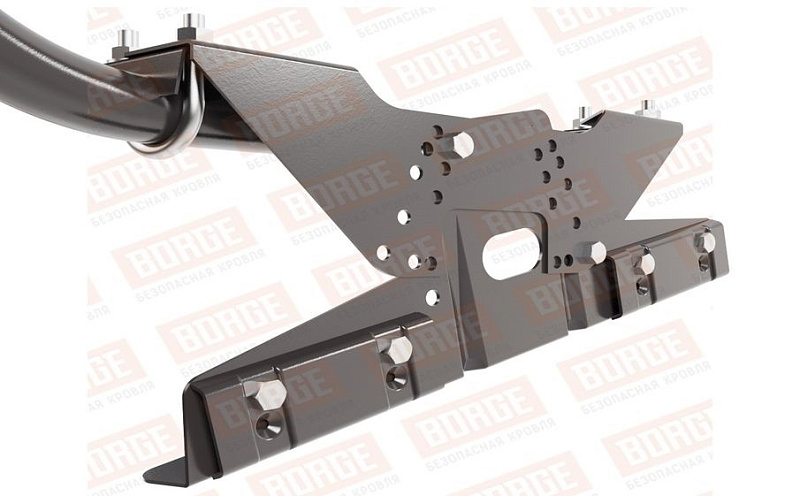 Кровельное ограждение Borge для фальцевой кровли оцинкованное RAL 8019, 300*60 см