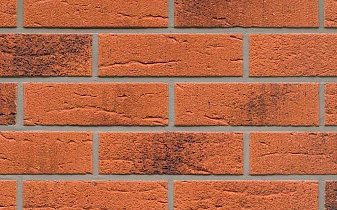 Клинкерная плитка под кирпич Feldhaus Klinker NF 14 R228 terracotta rustico carbo 240*71*14 мм