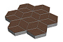 Плитка тротуарная SteinRus Ромб, Native, коричневый, 260*150*60 мм