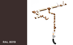 Водосточная система Galeco STAL 120/90 мм, RAL 8019