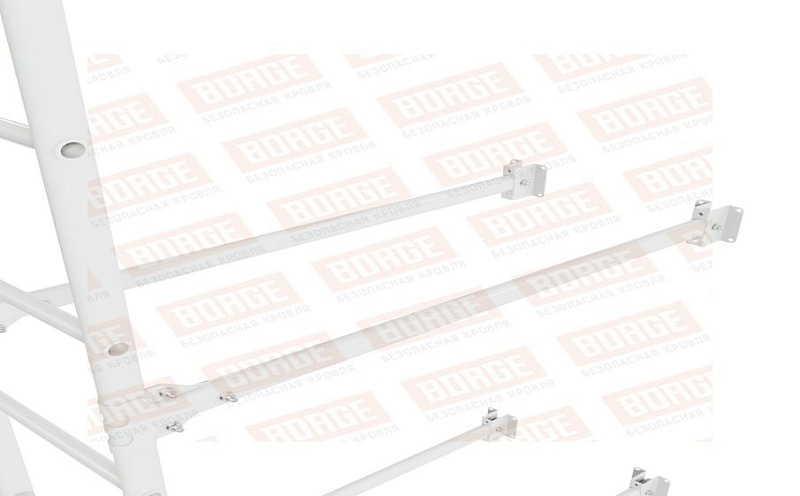 Лестница фасадная Borge (нижняя секция) оцинкованная RAL 9003, 1,8 м