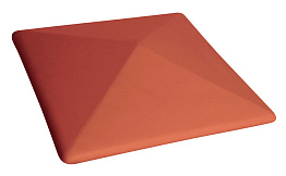 Клинкерный заборный оголовок King Klinker 01 Ruby red, 445*445*90 мм