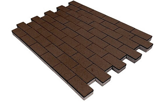 Плитка тротуарная SteinRus Прямоугольник Лайн А.6.П.4, гладкая, коричневый, 200*100*40 мм