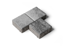 Плитка тротуарная Квадрат А.3.К.4 листопад гладкий антрацит, 100*100*40 мм