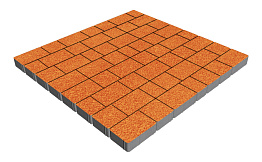 Плитка тротуарная SteinRus Инсбрук Альт Брик, Old-age, оранжевый, толщина 60 мм