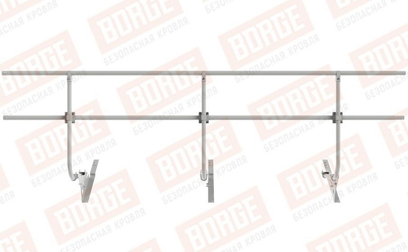 Кровельное ограждение Borge для черепичной кровли оцинкованное RAL 9006, 300*90 см