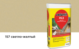 Цветной кладочный раствор weber.vetonit МЛ 5, светло-желтый, №157, 25 кг