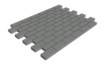 Плитка тротуарная SteinRus Прямоугольник А.6.П.4 гладкая, серый, 200*100*40 мм