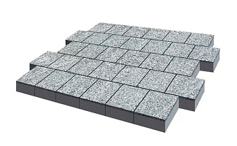 Плитка тротуарная SteinRus Валенсия Б.3.К.8, Backwash, Гранит, 300*300*80 мм