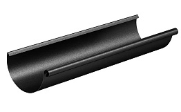 Желоб водосточный Aquasystem PE dRain RAL 9005 для системы D 125/90 мм, 3 м