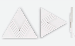 3D-плитка ARCHITECTILES Trigon облегченная под покраску, белый, 200*200*200*20 мм