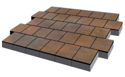 Плитка тротуарная SteinRus, Valencia Б.3.К.8, гладкая, ColorMix Штайнрус, 300*300*80 мм