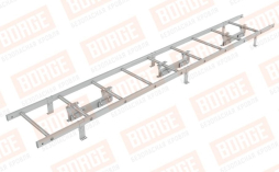 Лестница кровельная Borge для фальцевой кровли оцинкованная RAL 9006, 2,7 м