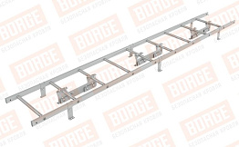 Лестница кровельная Borge для фальцевой кровли оцинкованная RAL 9006, 2,7 м