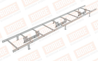 Лестница кровельная Borge для фальцевой кровли оцинкованная RAL 9006, 2,7 м