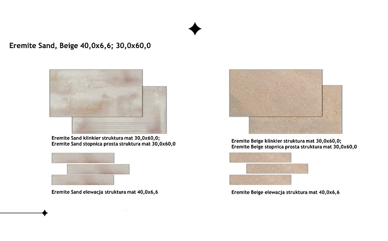 Клинкерная плитка под кирпич Paradyz Eremite Beige, 400*66*11 мм