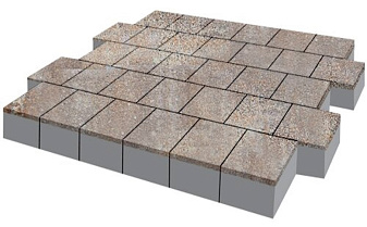 Плитка тротуарная SteinRus Армор В.2.К.8, гладкая, ColorMix Берилл, 100*100*100 мм