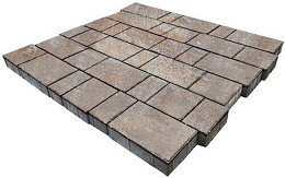 Плитка тротуарная SteinRus Bergamo А.6.Псм.4 гладкая, Colormix Берилл, толщина 40 мм