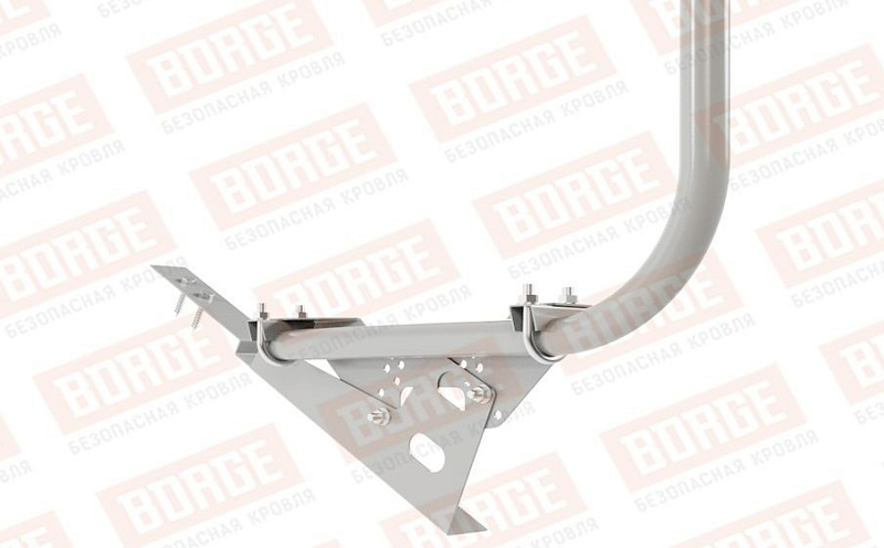 Кровельное ограждение Borge для кровли из композитной черепицы оцинкованное RAL 9006, 300*90 см