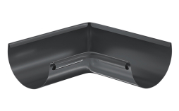 Угол желоба внутренний Aquasystem PE dRain RAL 7024 D 90 мм
