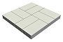 Плитка тротуарная SteinRus Грас, гладкая, белый, 400*200*80 мм
