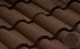 Композитная черепица рядовая Metrotile Romana Ironbark