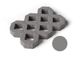 Газонная решетка Б.1.ГР.8 гранит серый, 597*397*80 мм