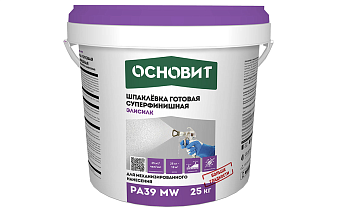 Шпаклевка готовая суперфинишная Основит ЭЛИСИЛК РА39 MW, 25 кг