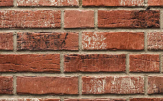 Клинкерная плитка под кирпич Stroeher Steinlinge 374 shabbyrot рельефная NF14, 240*71*14 мм