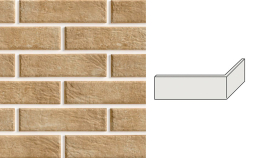 Термопанель угловая на пенополистироле (ППС) с клинкерной плиткой BestPoint Loft Brick Salt 243/365*456*60 мм