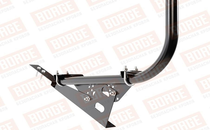 Кровельное ограждение Borge для черепичной кровли оцинкованное RAL 9005, 300*120 см